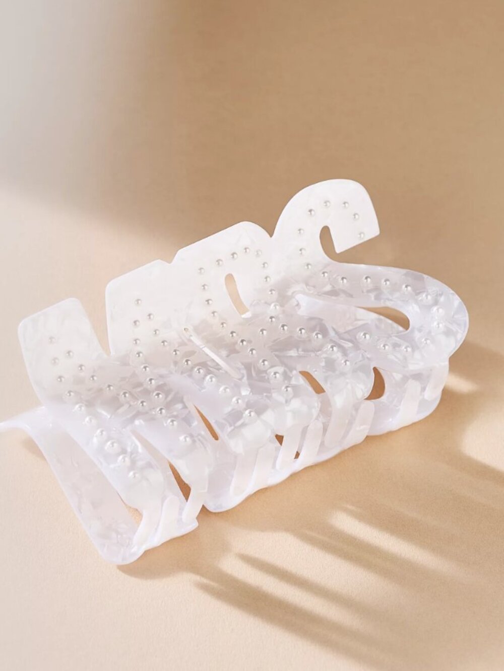 NEW Anthropologie Anthro Untamed Petals Mrs Wedding White Hair Claw Clip